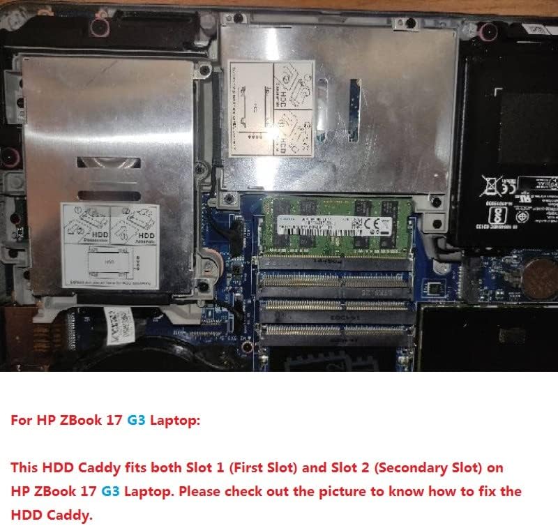 Нигудејанг Замена Секундарен Хард Диск HDD SSD Кади Рамка Држач Фиока ЗА HP ZBook 17 G3 G4