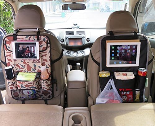 Камуфлажа Премиум водоотпорен автомобил на седиштето на автомобилот Контејнери за организатор, торба за складирање со повеќе џебови