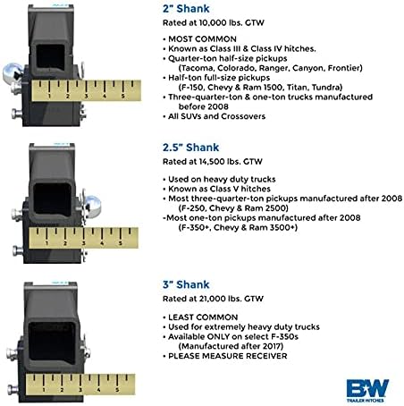 B&W приколка за приколки Multipro Tow & Stow - одговара на 2 приемник, двојна топка, капка 4,5, 10,000 GTW -TS10065BMP