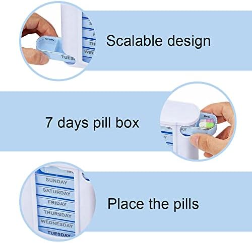 7 Дена Пилула Кутија Фиока Тип Пилула Организатор Патување Таблета Кутија Со Прегради За Лекови Додатоци Витамини