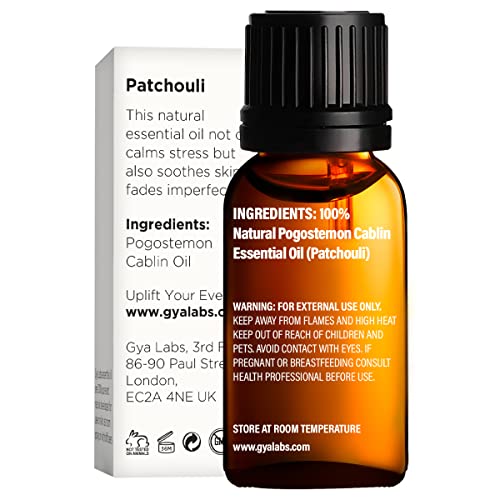 Gya Labs Neroli Oil & Patchouli Oil Навлажнувач на кожата Поставена за навлажнета и еластична кожа - чисто терапевтско одделение есенцијални масла - 2x10ml