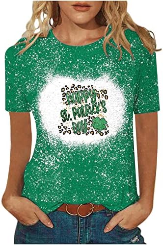 Среќен ден на Свети Патрик, жените врвови на слатки Гноми графички кошули Ирски Шамрок Среќа зелена детелина летни основни тимови