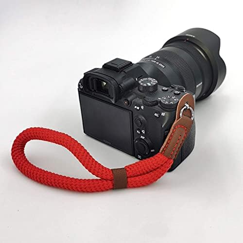 Удобна Памучна Камера Рачен Рачен Ремен Јаже Компатибилен За Sony Fujifilm ILCE Никон DSLR Камери Без Огледала Безбедносен Врзувач