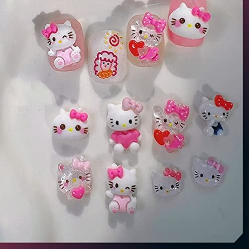 16 парчиња/многу симпатична смола за нокти уметнички привлечности среќни животни желе гума слатка бонбони 3Д декорација на нокти