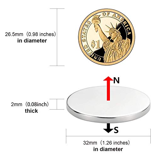 ЛОВИМАГ Супер Силни Неодимиумски Дискови Магнети со Двострано Лепило, Моќни Магнети За Ретки Земји. ФРИЖИДЕР, САМ, Зграда, Научни,Занаетчиски,