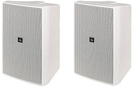 JBL Professional Control 23-1L-WW Ultra-Compact 8-Ohm Внатрешна/надворешна позадина/звучник за предности, бело, продадено како пар