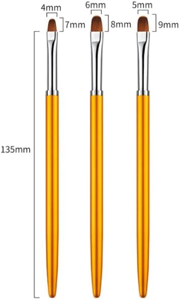 SXDS 3PCS/Постави нокти уметнички метални рачки за цртање гел за продолжување на градежникот за четка за пенкало за маникир со