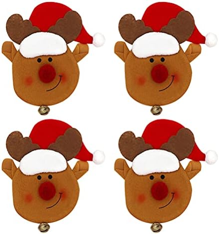 Галпада Божиќни Украси 4 парчиња Држачи За Прибор За Јадење Со Божиќна Тематика Извонредни Торби За Прибор За Јадење Десктоп Декори