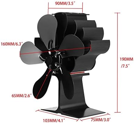 ЈИШОП 5-Шпорет Камин Вентилатор Високо Ефикасен Топлина Придвижуван Најавите Дрво Горилник Шпорет Вентилатор Еко-Вентилатор Тивка Дистрибуција