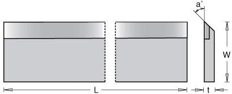 Алатка Амана - CTP -130 Carbide Tipped 8 долги x 5/8 висина x 1/8 широк x 45 deg Агол на намалување