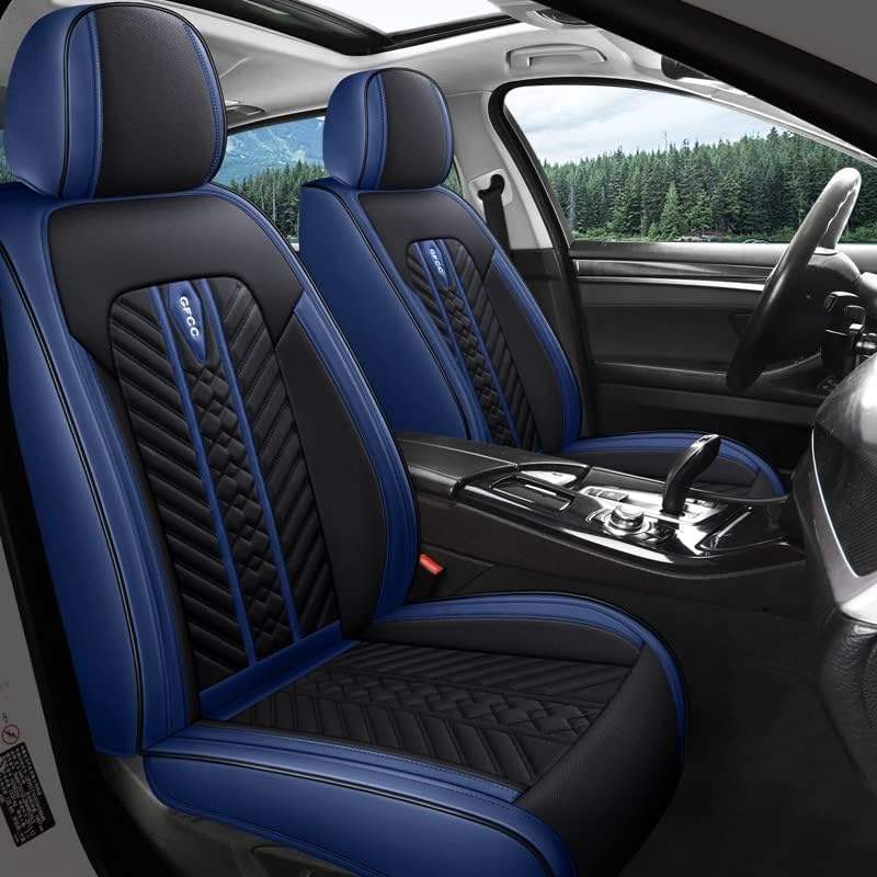 XFG A03 Удобно кожено автомобилско седиште за автомобили Опфаќа 5 седишта Комплетно сет Универзално вклопување водоотпорно воздушно перниче