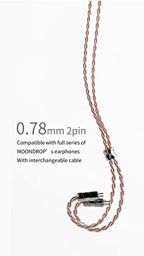 Moondrop Line T 6n OCC единечен кристален бакар 196-јадрен литс структура на слушалки за надградба на кабел 0,78мм 2pin 4,4 мм избалансиран кабел