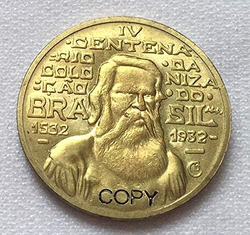 1932 Бразил 500 Рис Монети Копија Монети Копија Орнаменти Собирање Подароци