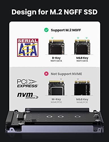 УГРИН М. 2 До САТА Адаптер, САТА 3.0 6Gbps M. 2 Поддршка За Куќиште М. 2 NGFF SATA и Големина 2230/2242/2260/2280 SSD Со B и B&засилувач;M Клуч