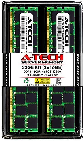 A-Tech 32gb Комплет Меморија RAM МЕМОРИЈА За Supermicro X9DB3-TPF-DDR3 1600MHz PC3 - 12800 ECC Регистрирани RDIMM 2rx4 1.5 V-Сервер