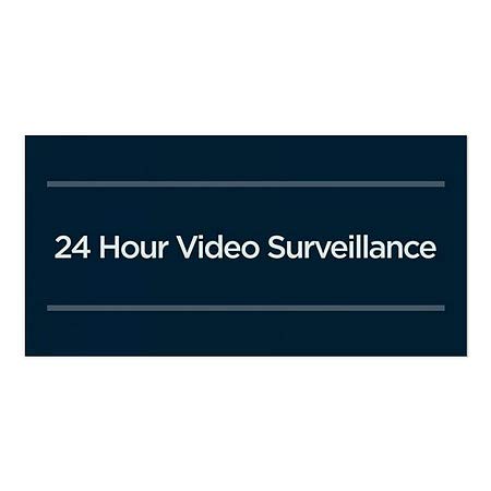 CGSignLab | 24 Часовен Видео Надзор-Основна Морнарица Прицврстување На Прозорецот | 24 x12