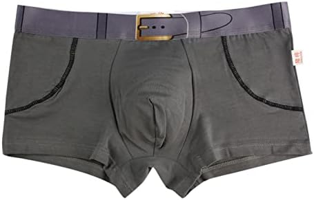Bmisegm Mens Boxers Долна облека Машка обична за дишење за долна облека Пан памучен појас печати удобна долна облека