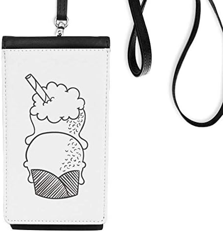 Црн преглед бисквити мраз телефонски чанта чанта што виси мобилна торбичка црн џеб
