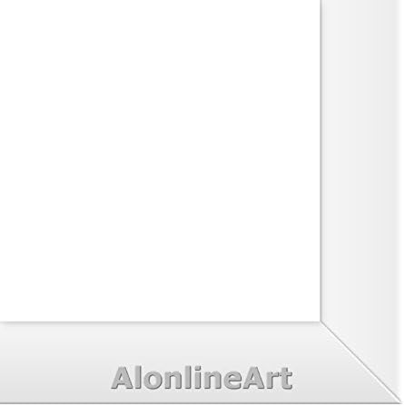 АЛОНЛИНСКИ АРТ - Офелија Романтизам Хамлет од Ватерхаус | Бела врамена слика отпечатена на памучно платно, прикачена на таблата со пена | Подготвени да висат рамка |