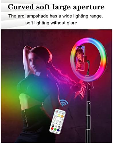 PDGJG 10 Инчен RGB Прстен Светло Со Далечински LED Фотографски Прстен Светлина Selfie Статив Со Штанд