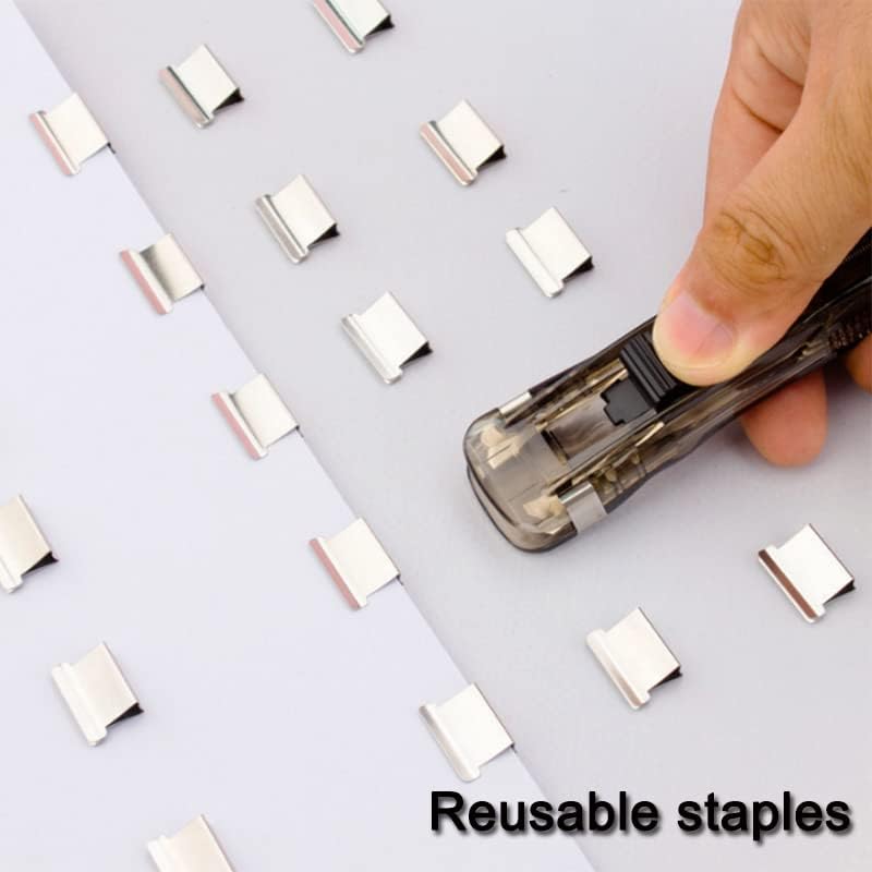 Weie Transparent Stapler, Mini Stapler Spaiply Cute Cute Paper Paper Binder Канцелариски канцелариски канцеларии за врзување Алатки за