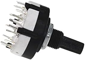 Zthome Switch Encoder 10PCS RS26 Пластика 4 Полјак 3 Позиција Ротационен лента Прекинувач 2 Пол6 Позиција 1 Пол12 Позиција на рачката на рачката 21мм Оскана лента Прекинувач