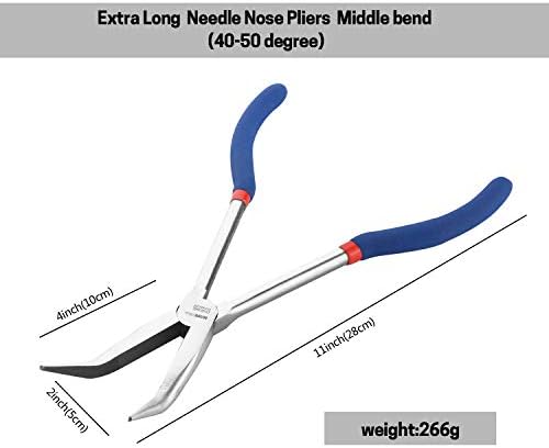 МУДРО Долг Дофат 11 инчи/16 инчен Клешта 3-Парче Сет-90-Степен Агол, 45-Степен Агол И Директно Игла Носот