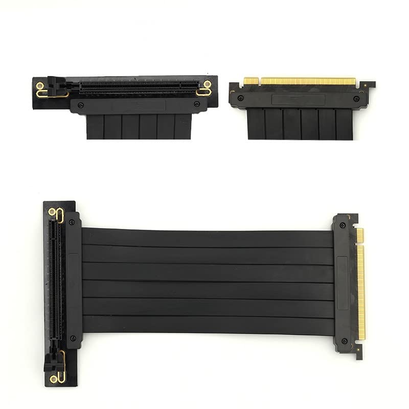 Графички картички LILILA-REE GPU вертикална целосна брзина PCI-E 4.0 x16 Riser кабел со голема брзина Gen4 Flexible Extender Riser