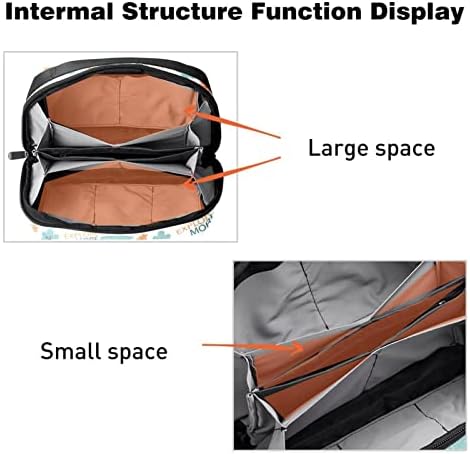Шарени Шумски Животни Зборови Торба За Шминка За Чанта Пренослива Торба За Организатор На Патувања За Тоалети Торба За Убавина