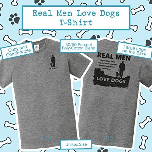 Кучето е добра маица вистински мажи сакаат кучиња - одличен подарок за loversубителите на кучиња, направени со високи врвни материјали