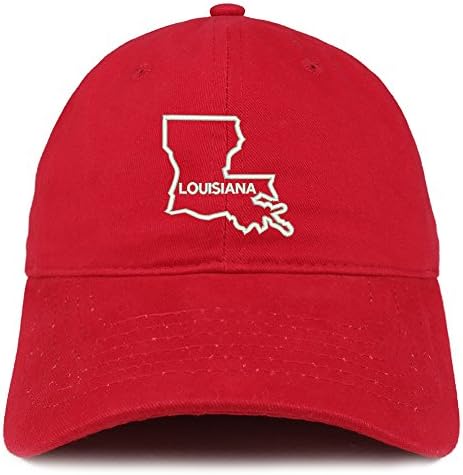 Трендовски продавница за облека Луизијана Текст на Државен преглед на државата везена памучна тато капа