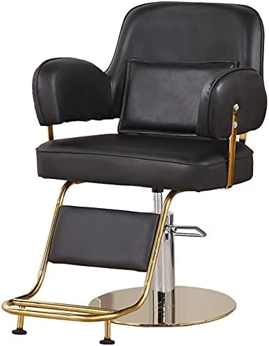 Салон стол хидрауличен стол за бизнис или дом, фризура за столче за столче професионална опрема за салони, стилски и удобно мултифункционален хидрауличен бербер с?