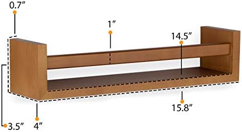 Полици за лебдечки полици за wallидови за книги за wallидови, дрвени книги за деца, рамки за слики, украси за расадници, орев, сет