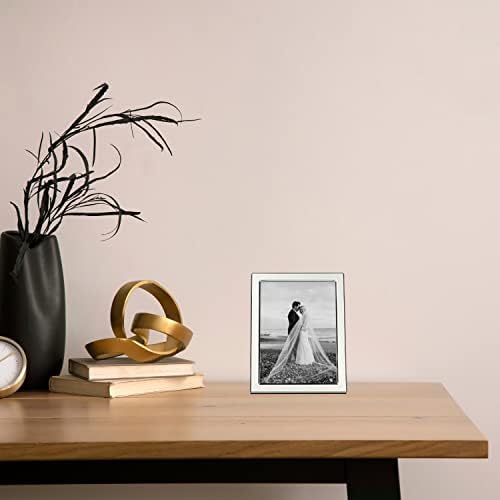 Квалитет модерно сребрено позлатено современо 5 x 7 пејзаж со слики со слики или портрет за табела - Црна кадифена поддршка