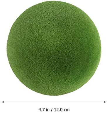 Генерички 3 парчиња зелени вештачки мов топки Декоративни камења 10 см трева грас со топки со сфера сфера украс Фото реквизити