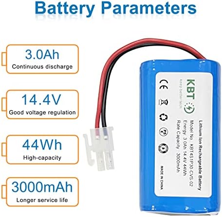 Кбт Вакуумска Замена Батерија 14.4 V 3000mAh Голем Капацитет Компатибилен СО ILIFE A4s, A4s Pro, A6, A7, A8, A9 Почетна Паметни Правосмукалка