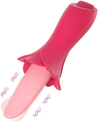 Сексуални играчки во форма на роза за жени клиториски секс играчки g место вибратор 10 режими, флафин јазик што лиже вибратор за возрасни сензорни