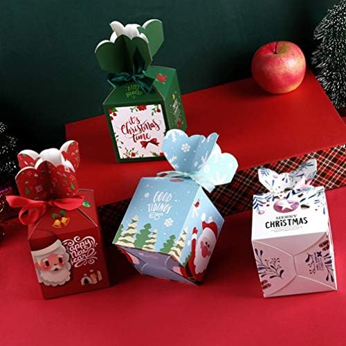 PRETYZOOM 10 парчиња Божиќна Хартија Подарок Кутии Со Панделки Зелени Добрите Кутии Третираат Кутии За Божиќ Партија Материјали
