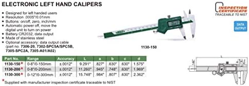 ИНСАЈЗ 1130-150 Електронски Дебеломер Од Левата Рака, 0-6 - Едно Пакување