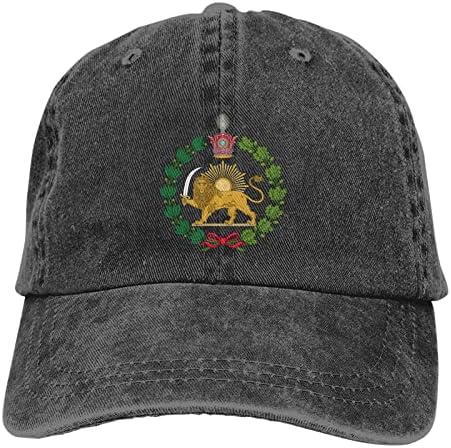 Персиско знаме иранско лавови сонце и круна Иран Персија Бејзбол капа, што може да се пее прилагодлива камионерска капа, манс,