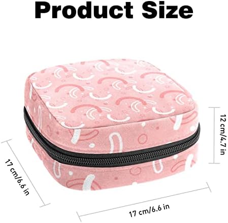 Тампоните собираат торби за жени девојки, санитарна торбичка за отстранување на салфетки, лесна менструална чаша торба розова мемфис шема