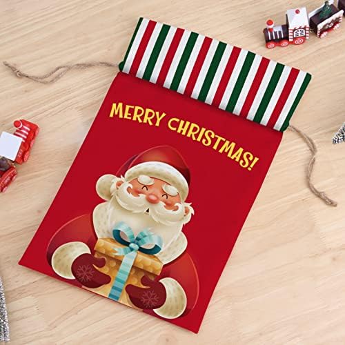 Постелнина за Божиќни подароци со лежишта за дизајн на јаже Божиќни торби за Божиќ