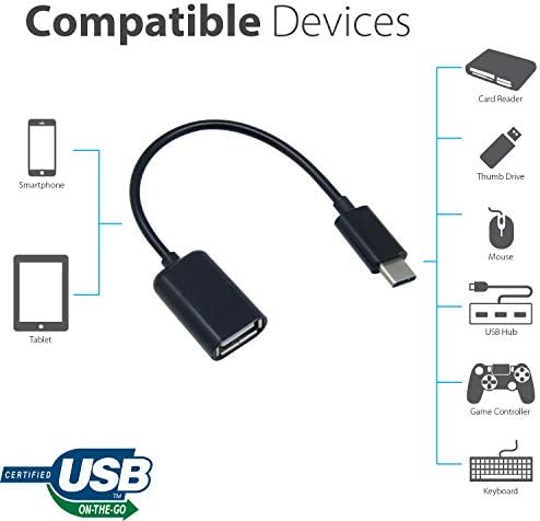 Работи OTG USB-C 3.0 адаптер за DJI Air 2S за брзи, верификувани, повеќекратни функции како што се тастатура, палецот, глувци, итн.