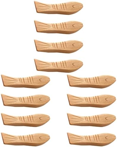 Бестонзон 12 парчиња Јапонски Лавици Четка Стапчиња За Јадење Гроздобер Дрво Стапчиња За Јадење Декорација Штандови Риба Пишување