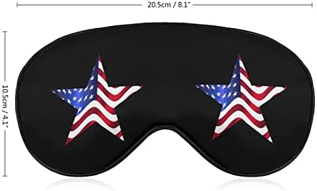 Американско Знаме Ѕвезда Меки Маски За Очи Со Прилагодлив Ремен Лесен Удобен Превез За Спиење