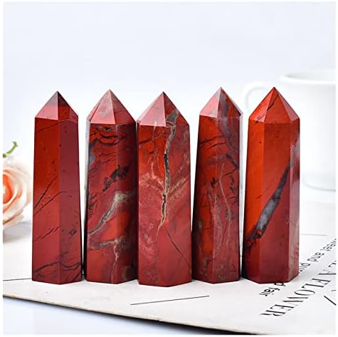 Занаетчија за доверба 1 парчиња природен камен кристал точка црвена asаспер заздравување Обелиск кварц Венд кула украс за домашен декор