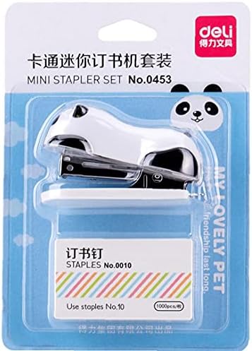 Ruluti 1 Поставете степлер на животински панда за десктоп степнувачи со прилози една кутија за деца деца