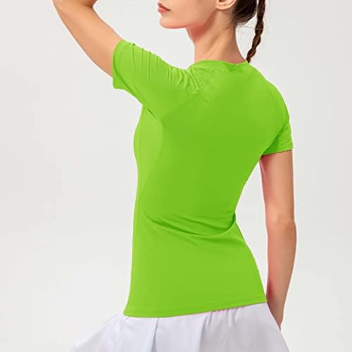 Женска фитнес атлетска обична маица за вежбање јога Брзо сув топ 3 пакет