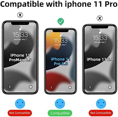 Магнетски случај Tigowos за iPhone 11 Pro Case [10ft-одделение тестиран и компатибилен со Magsafe] Проucирен анти-прстиран