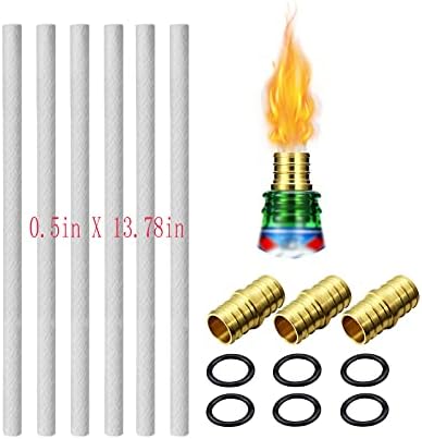 0.5X13. 78 Долг Живот Фиберглас Замена Фитили За Тики Факел, Двор Факел Светла Комплет, Отворено Градина Цитронела Факели, САМОСТОЈНА Домашна